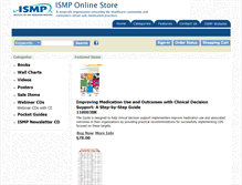 Tablet Screenshot of onlinestore.ismp.org